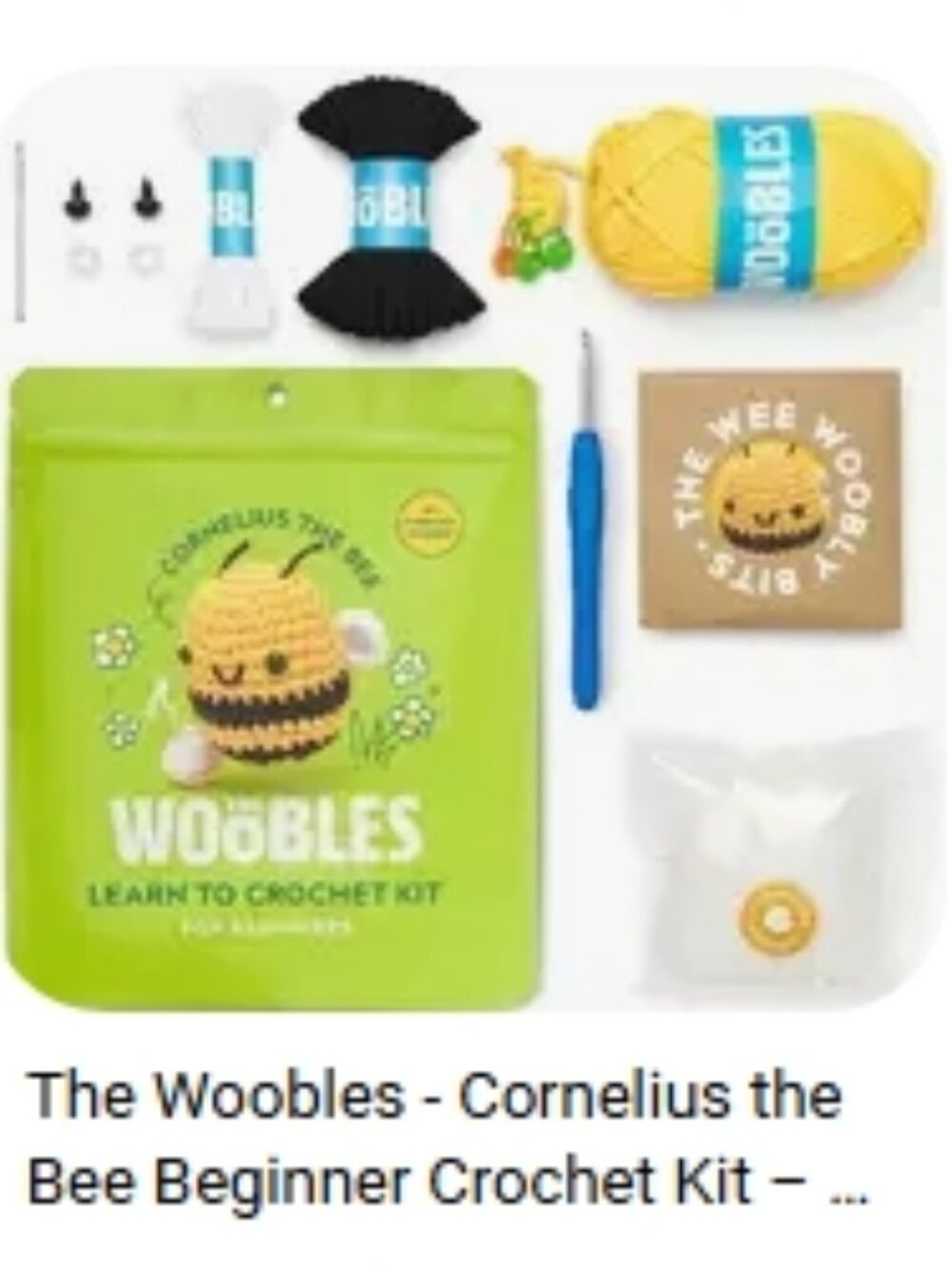 The Woobles Cornelius the Bee Crochet Kit